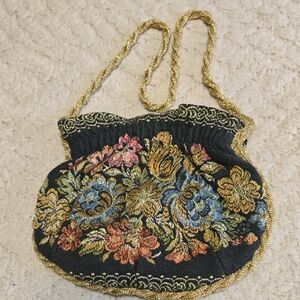 Vintage 1950's Floral Tapestry Women's Bag LaRegale Italy